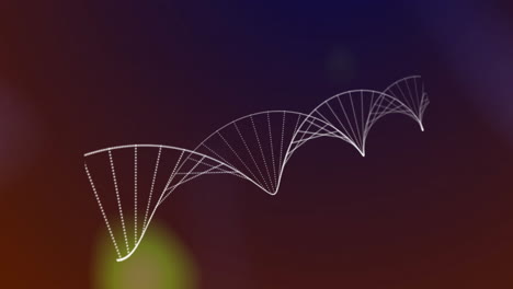 Animation-Von-Bunten-Formen-über-Einem-DNA-Strang