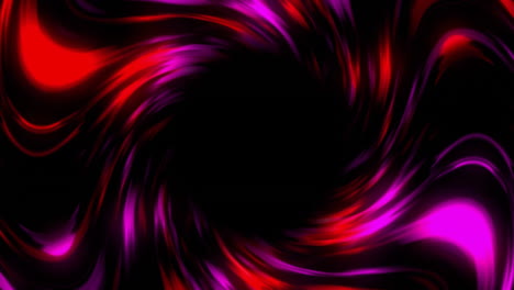 Animation-of-pink-and-red-shapes-moving-on-black-background