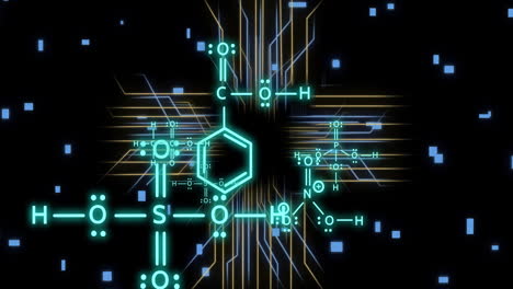 Animation-Der-Chemischen-Digitalen-Datenverarbeitung-über-Einer-Computerplatine