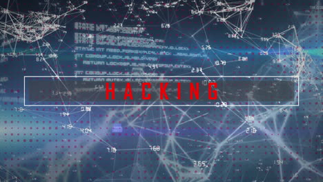 Animation-of-hacking-text-and-digital-data-processing-over-connections