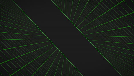 Animation-of-green-shapes-on-black-background