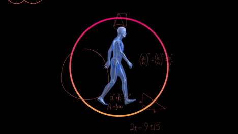 Animation-Eines-Laufenden-Skeletts-über-Mathematischen-Gleichungen
