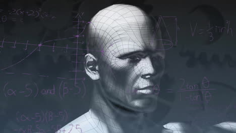 Animation-Eines-Sich-Drehenden-Digitalen-Menschen-über-Mathematischen-Gleichungen