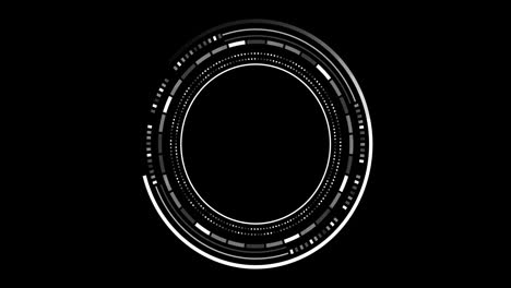 Animation-of-scope-with-data-processing-over-black-background