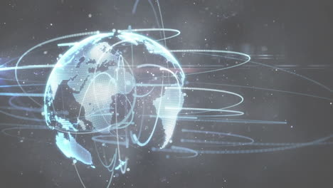 Animation-Eines-Globus-Mit-Verbindungsnetzwerk-Auf-Schwarzem-Hintergrund