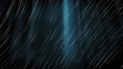 Animation-Von-Fließenden-Weißen-Lichtspuren-über-Scheinwerfern-Auf-Dunklem-Hintergrund