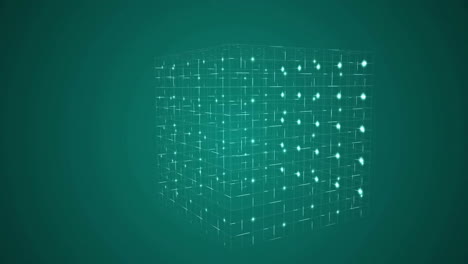 Animation-of-shapes-of-light-spots-on-green-background