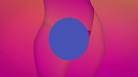 Animation-Der-Blauen-Kreisförmigen-Scannerverarbeitung-über-Abstraktem-Rosa-Hintergrund