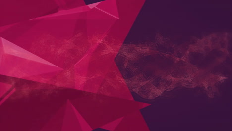 Animation-of-red-shapes-on-purple-background