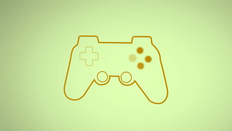 Animation-Eines-Blauen-Videospiel-Joysticks-Auf-Grünem-Hintergrund
