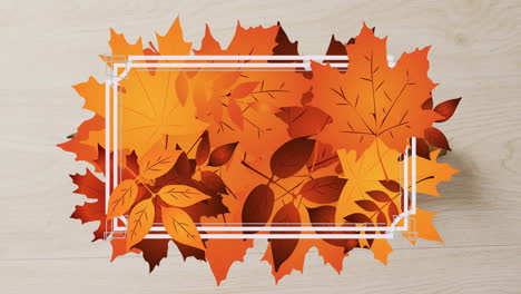 Animation-Eines-Rahmens-Mit-Herbstblättern-über-Baguette