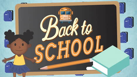 Animation-Des-Textes-„Zurück-Zur-Schule“-über-Den-Symbolen-Für-Schultaschen
