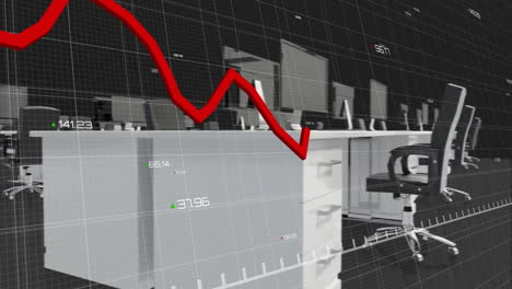 Animation-Der-Finanzdatenverarbeitung-Mit-Roter-Linie-Im-Büro