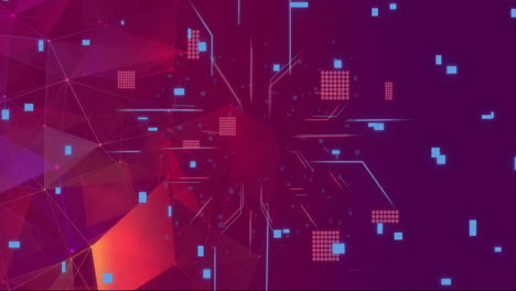 Animation-Einer-Computerplatine-Und-Eines-Verbindungsnetzwerks-Auf-Violettem-Hintergrund