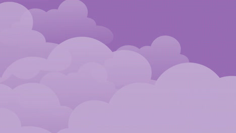 Animation-Von-Wolken,-Die-Sich-über-Einen-Violetten-Hintergrund-Bewegen