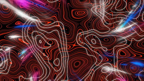 Animation-of-moving-shapes-over-red-moving-background