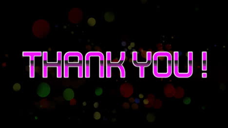 Animation-of-thank-you-text-over-glowing-spots-of-light-background