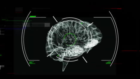 Animation-of-scope-and-data-processing-over-human-brain