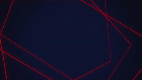Animation-of-red-shapes-moving-on-blue-background