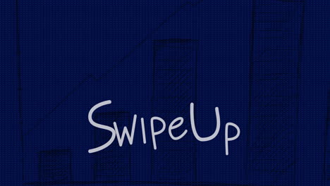 Animation-of-swipe-up-text-over-diagram-on-blue-background