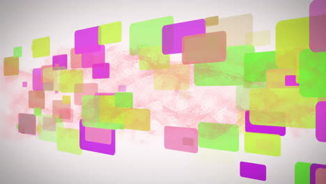 Animation-of-colourful-shapes-on-white-background