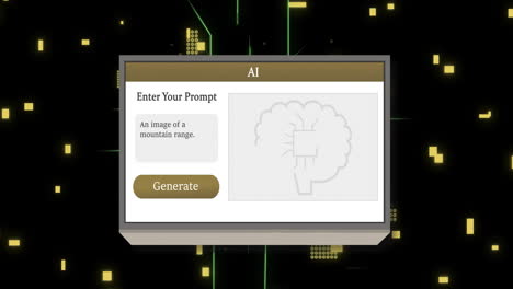 Animación-De-Texto-AI,-Chatbot-Y-Procesamiento-De-Datos-En-La-Pantalla-De-La-Computadora.