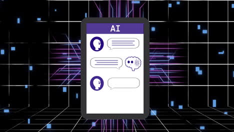 Animation-of-ai-text-and-chat-bot-on-screen-and-digital-data-processing