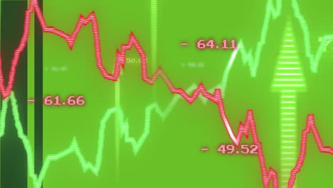 Animation-Der-Finanzdatenverarbeitung-Auf-Grünem-Hintergrund