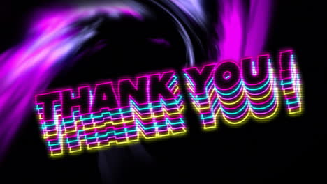 Animation-of-thank-you-text-over-glowing-light-trails-background