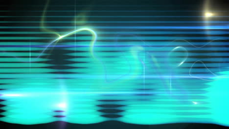Animation-Von-Blauen-Linien-über-Sich-Bewegenden-Neonformen