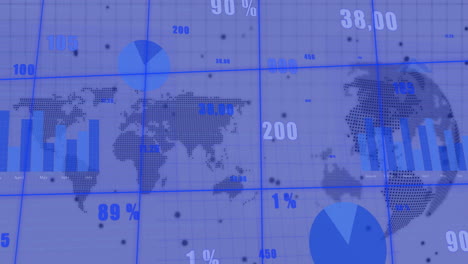 Animation-Der-Finanzdatenverarbeitung-über-Weltkarte-Und-Globus