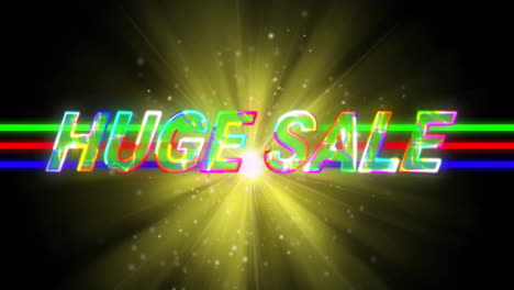 Animation-of-huge-sale-text-over-neon-pattern-background