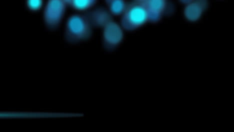 Animation-Blinkender,-Defokussierter-Blauer-Lichtpunkte-Auf-Schwarzem-Hintergrund