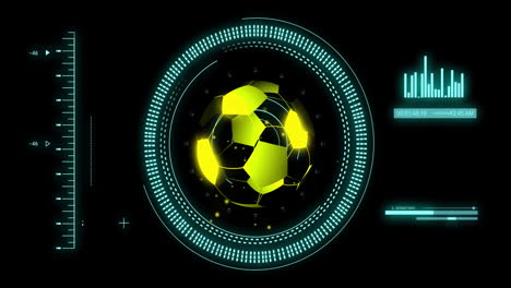 Animation-Der-Datenverarbeitung-über-Diagramme-Und-Fußballbewegungen
