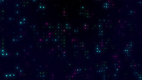 Animation-of-light-spots-moving-on-black-background