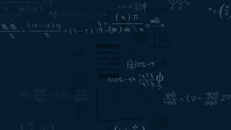 Animation-Der-Mathematischen-Datenverarbeitung-Auf-Dunklem-Hintergrund