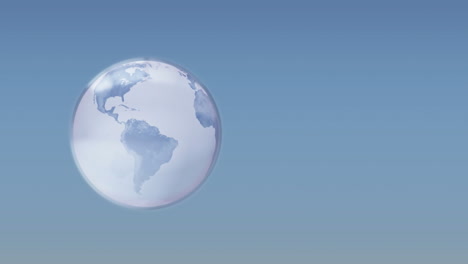Animation-of-spinning-globe-on-blue-background