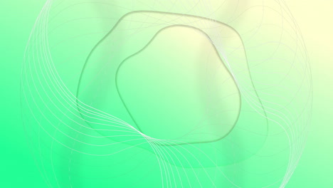 Animation-Organischer-Abstrakter-Flüssigkeitsringe,-Die-Sich-Auf-Weichem-Grünem-Hintergrund-Bewegen