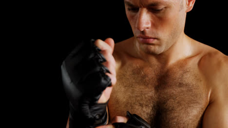 Boxer-wearing-boxing-gloves