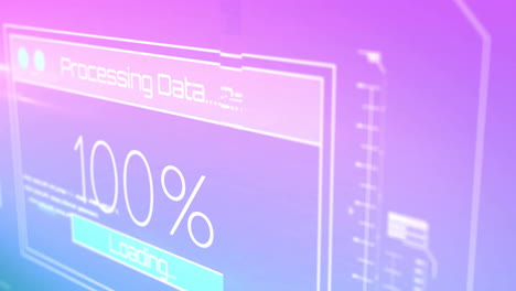Animation-of-data-processing-on-purple-background