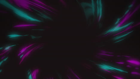 Animation-of-purple-and-white-shapes-on-black-background