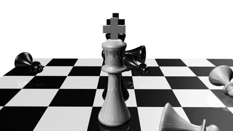 Animation-of-chess-set.-Stand-off.-Concept-of-rivalry
