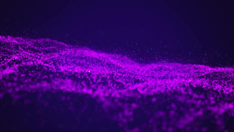 Animation-of-purple-spots-moving-on-black-background