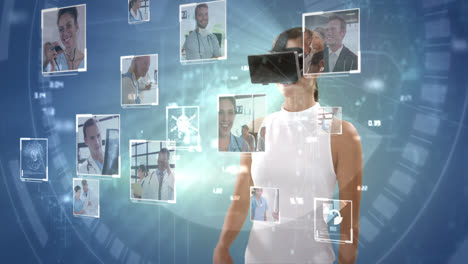 Businesswoman-wearing-virtual-reality-headset