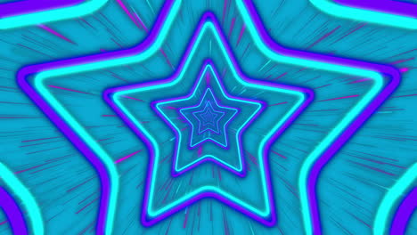 Animation-of-blue-and-white-star-shapes-on-blue-background