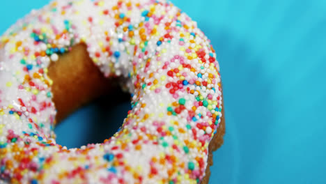 Close-up-of-tasty-doughnuts-with-sprinkles
