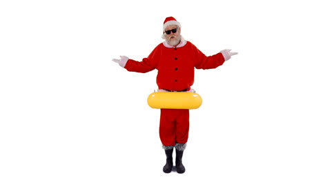 Der-Weihnachtsmann-Steckt-Im-Aufblasbaren-Schlauch-Fest