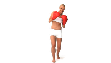 Blonde-woman-boxing