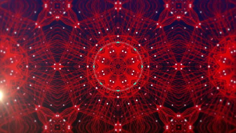 Animation-of-blue-spots-over-red-shapes-moving