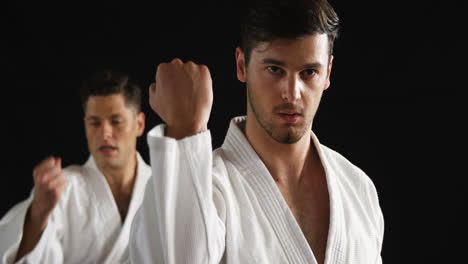 Men-practicing-karate